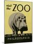 Visit the Zoo - Hippo-The Vintage Collection-Mounted Art Print