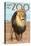 Visit the Zoo, Lion Scene-Lantern Press-Stretched Canvas