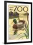 Visit the Zoo, Mallard Ducks Scene-Lantern Press-Framed Art Print