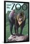 Visit the Zoo, Mandrill Scene-Lantern Press-Framed Art Print