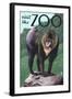 Visit the Zoo, Mandrill Scene-Lantern Press-Framed Art Print