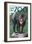 Visit the Zoo, Mandrill Scene-Lantern Press-Framed Art Print