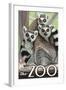 Visit the Zoo, Ring Tailed Lemurs-Lantern Press-Framed Art Print