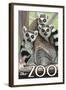 Visit the Zoo, Ring Tailed Lemurs-Lantern Press-Framed Art Print