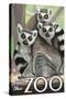 Visit the Zoo, Ring Tailed Lemurs-Lantern Press-Stretched Canvas