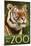 Visit the Zoo, Sumatran Tiger Scene-Lantern Press-Mounted Art Print