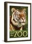 Visit the Zoo, Sumatran Tiger Scene-Lantern Press-Framed Art Print