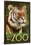 Visit the Zoo, Sumatran Tiger Scene-Lantern Press-Framed Art Print