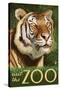 Visit the Zoo, Sumatran Tiger Scene-Lantern Press-Stretched Canvas