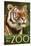 Visit the Zoo, Sumatran Tiger Scene-Lantern Press-Stretched Canvas