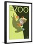 Visit the Zoo, Tree Frog Scene-Lantern Press-Framed Art Print