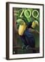 Visit the Zoo, Tucan Scene-Lantern Press-Framed Art Print