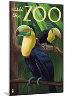 Visit the Zoo, Tucan Scene-Lantern Press-Mounted Art Print