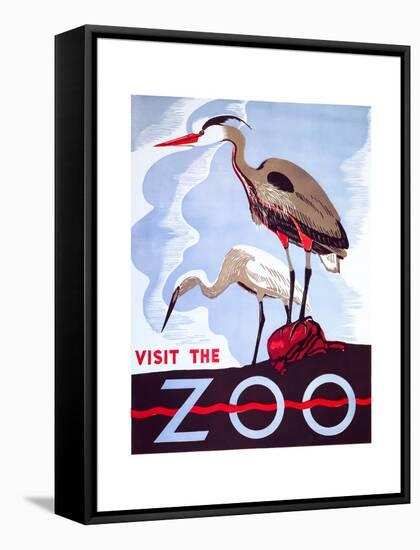 Visit the Zoo-null-Framed Stretched Canvas