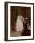 Visit to a Library (Oil on Canvas)-Pietro Longhi-Framed Giclee Print