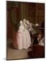 Visit to a Library (Oil on Canvas)-Pietro Longhi-Mounted Giclee Print