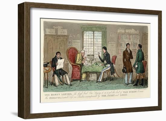 Visit to a Money Lender-Robert Cruickshank-Framed Art Print