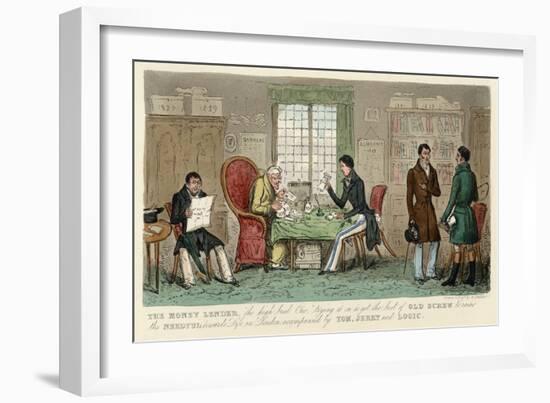 Visit to a Money Lender-Robert Cruickshank-Framed Art Print