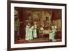 Visit to a New Mother, 1879-Mihaly Munkacsy-Framed Giclee Print