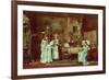 Visit to a New Mother, 1879-Mihaly Munkacsy-Framed Giclee Print