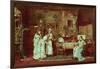 Visit to a New Mother, 1879-Mihaly Munkacsy-Framed Giclee Print