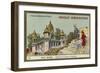 Visit to a Temple in Benares, India-null-Framed Giclee Print