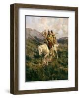 Visit to Another Tribe, 1909-Edward Samuel Paxson-Framed Giclee Print