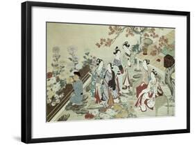 Visit to Gardener-Nishikawa Sukenobu-Framed Giclee Print