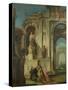 Visit to Ruins (Oil on Canvas)-Francesco Guardi-Stretched Canvas