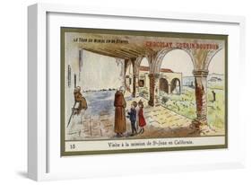 Visit to the Mission of San Juan, California-null-Framed Giclee Print