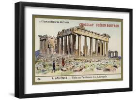 Visit to the Parthenon and the Acropolis, Athens-null-Framed Giclee Print