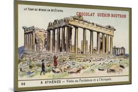 Visit to the Parthenon and the Acropolis, Athens-null-Mounted Giclee Print