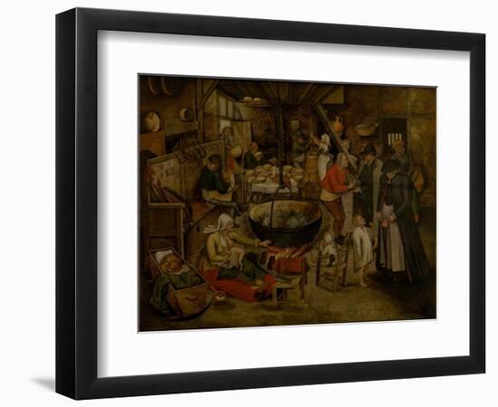 Visit to the Peasants, First Third of 17th C-Pieter Brueghel the Younger-Framed Giclee Print