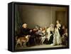 Visit to the Priest-Jean-Baptiste Greuze-Framed Stretched Canvas