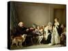 Visit to the Priest-Jean-Baptiste Greuze-Stretched Canvas