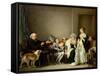 Visit to the Priest-Jean-Baptiste Greuze-Framed Stretched Canvas