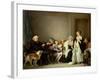 Visit to the Priest-Jean-Baptiste Greuze-Framed Giclee Print