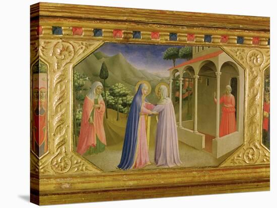 Visitation, from the Predella of the Annunciation Alterpiece, c. 1430-32 (Tempera & Gold on Panel)-Fra Angelico-Stretched Canvas