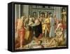 Visitation, Meeting of Mary and Elizabeth in the Presence of Saints Joseph and Jerome-Pellegrino Tibaldi-Framed Stretched Canvas