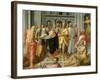 Visitation, Meeting of Mary and Elizabeth in the Presence of Saints Joseph and Jerome-Pellegrino Tibaldi-Framed Art Print