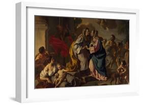 Visitation, Oil Painting-Francesco de Mura-Framed Giclee Print