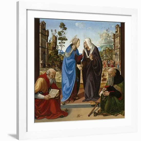 Visitation with St. Nicholas and St. Anthony Abbot, c.1490-Piero di Cosimo-Framed Giclee Print