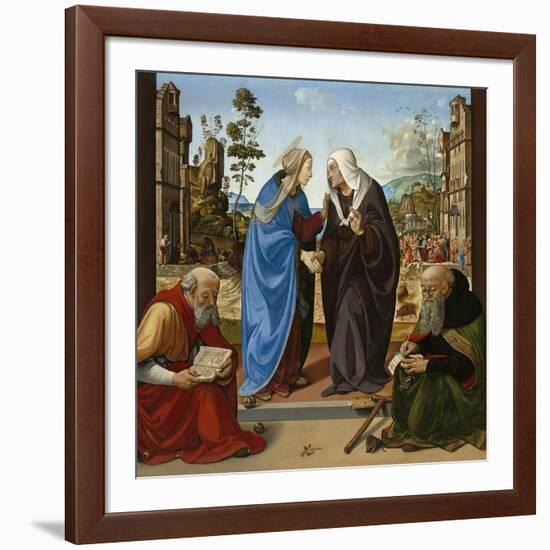 Visitation with St. Nicholas and St. Anthony Abbot, c.1490-Piero di Cosimo-Framed Giclee Print