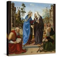 Visitation with St. Nicholas and St. Anthony Abbot, c.1490-Piero di Cosimo-Stretched Canvas