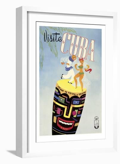 Visite Cuba-null-Framed Giclee Print