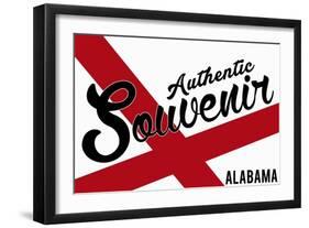 Visited Alabama - Authentic Souvenir-Lantern Press-Framed Art Print