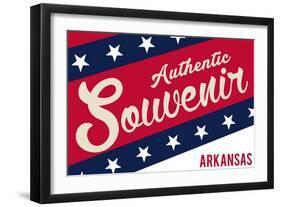 Visited Arkansas - Authentic Souvenir-Lantern Press-Framed Art Print