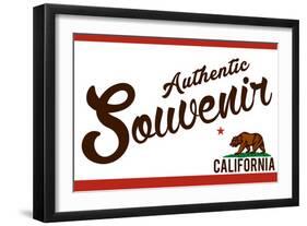 Visited California - Authentic Souvenir-Lantern Press-Framed Art Print