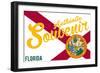 Visited Florida - Authentic Souvenir-Lantern Press-Framed Art Print