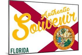 Visited Florida - Authentic Souvenir-Lantern Press-Mounted Art Print